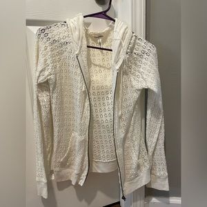 Large long sleeve zip hoodie